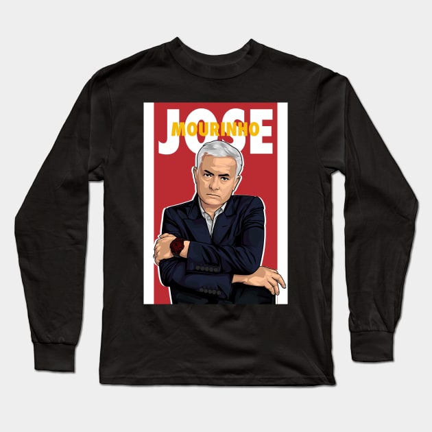 Jose Mourinho Long Sleeve T-Shirt by Rekayasabumi